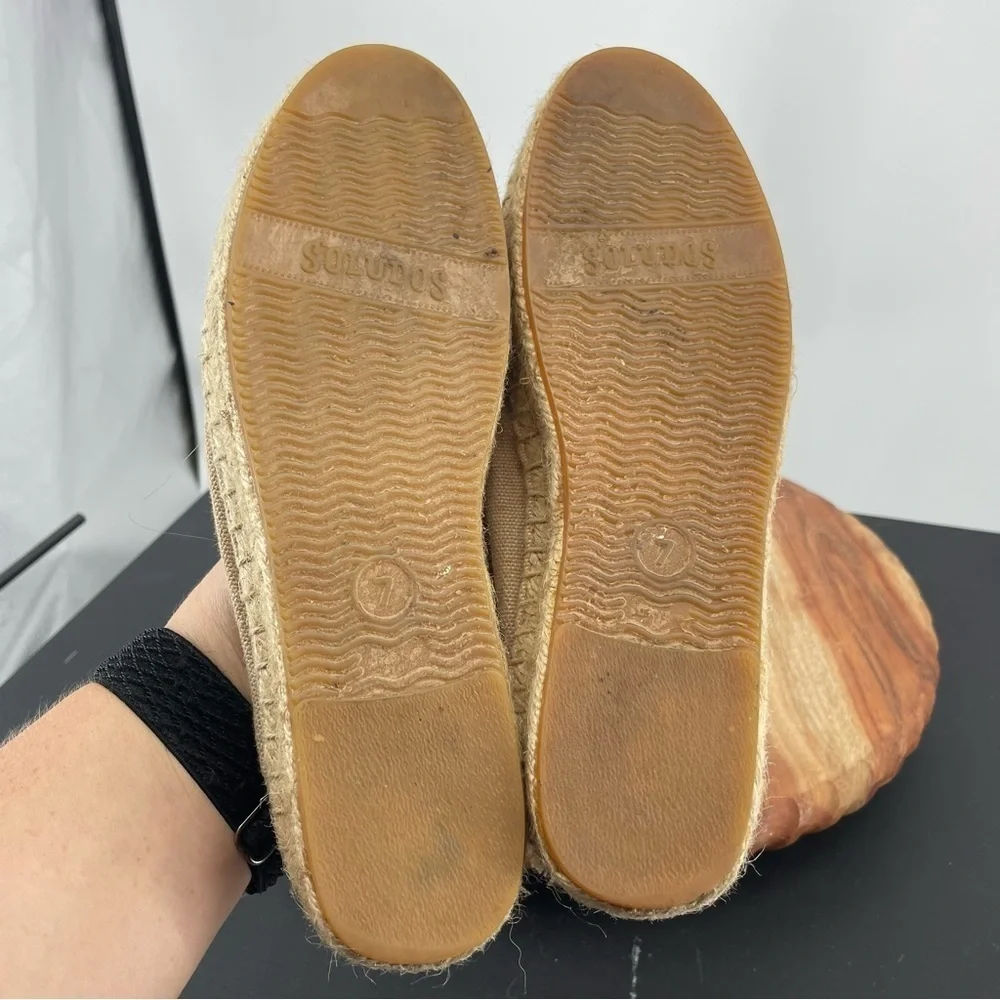 Soludos Palm Tree Espadrilles‎ Smoking Slipper Sz 7 canvas tropical